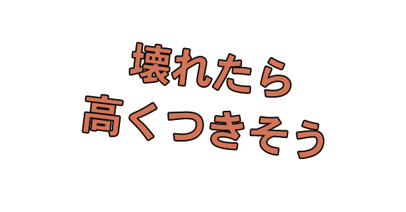壊れたら高くつきそう